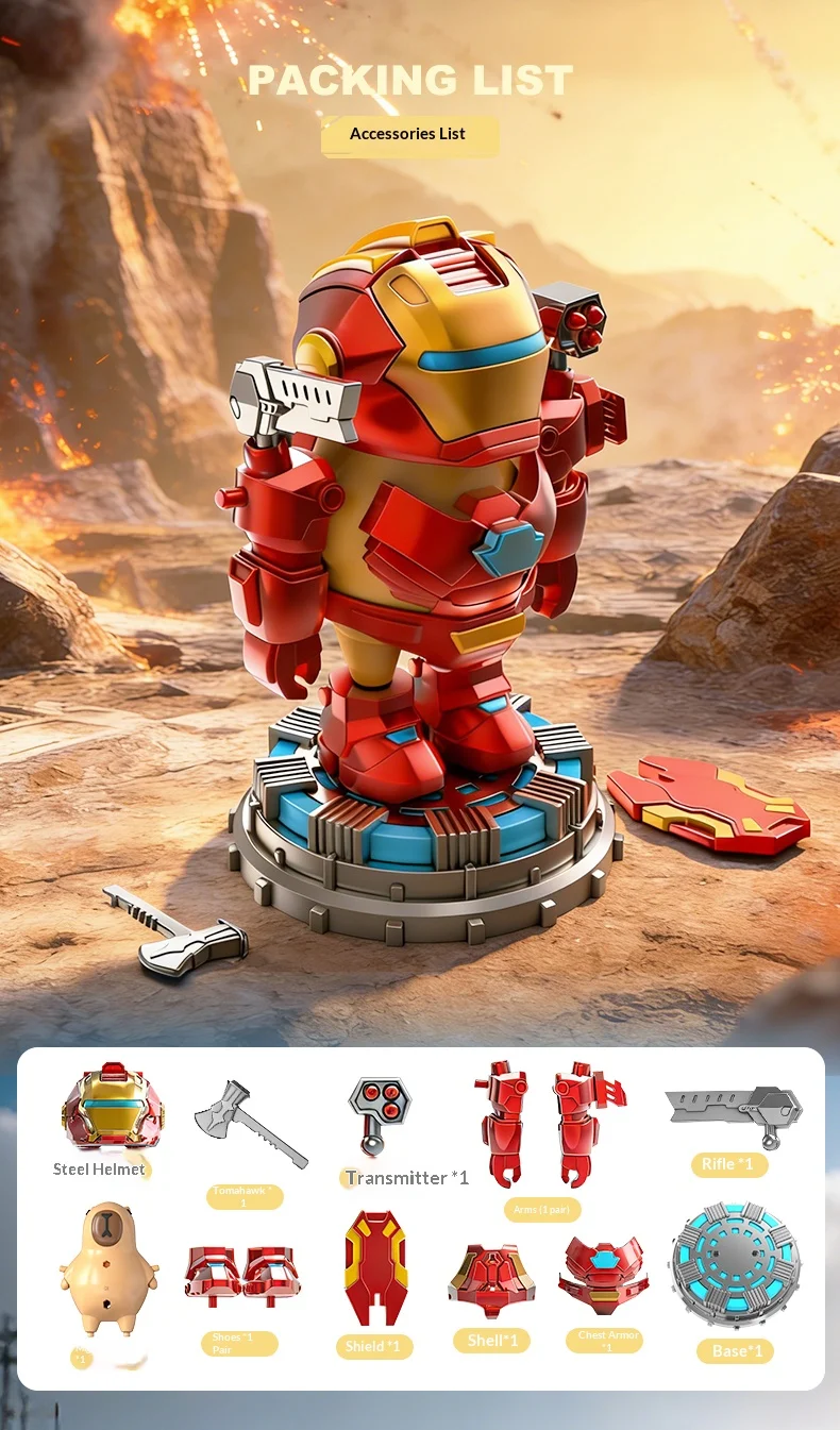 Capybara Superheroes Original Cartoon Action Figure Articulated Action Figure Detachable Weapons DIY Toys Gifts for Boys Adults