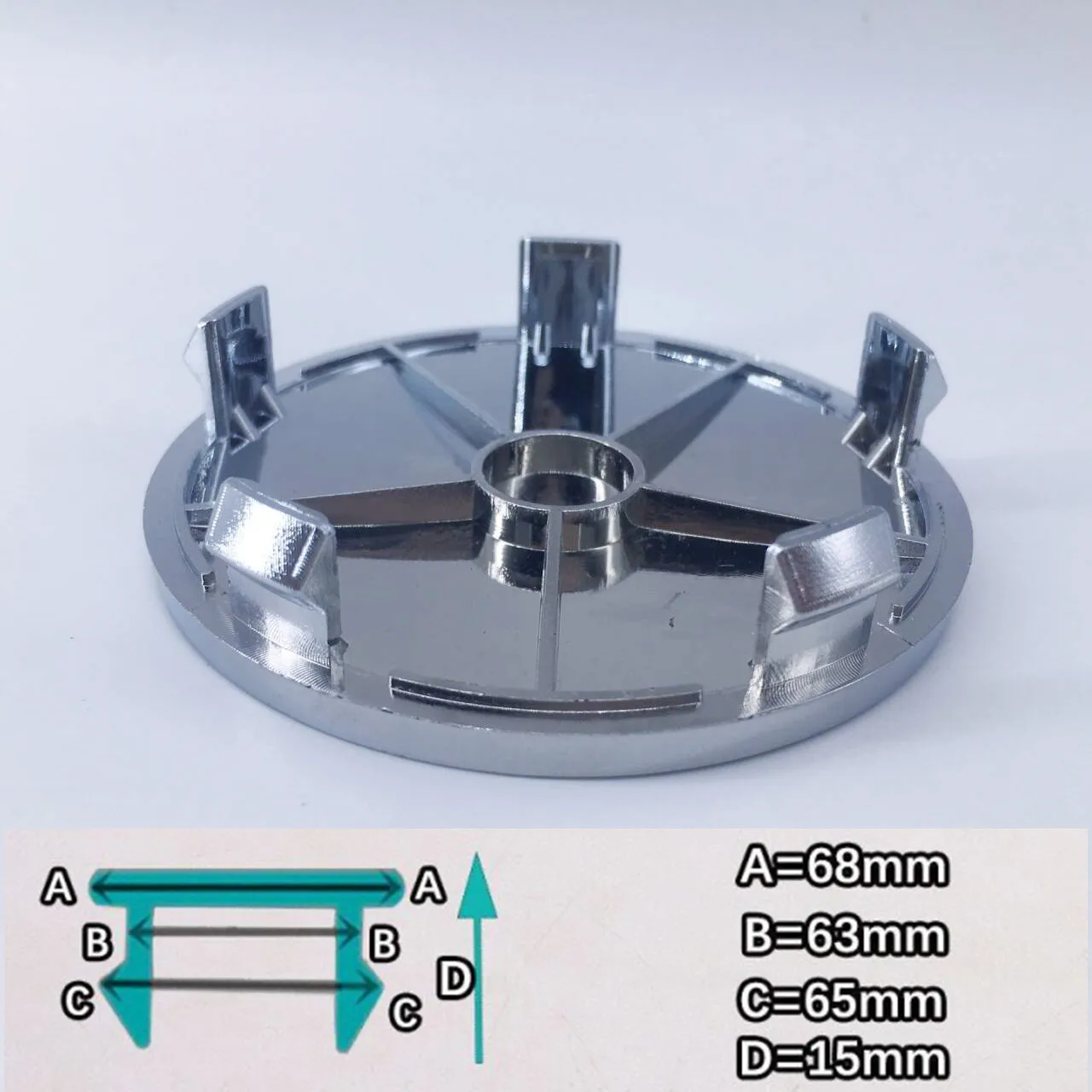 4Pcs Universal Car Wheel Hub Center Caps 49/50/56/60/65/68mm Black Silver Auto Hub Covers Replacement Accessories