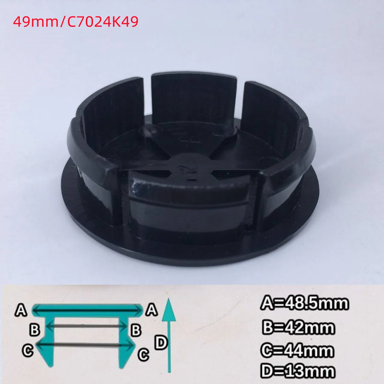 4Pcs Universal Car Wheel Hub Center Caps 49/50/56/60/65/68mm Black Silver Auto Hub Covers Replacement Accessories