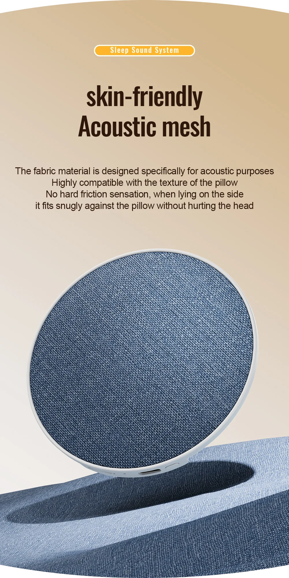 Ultra Slim Sleep Speaker Under Pillow HiFi Noise Reduction Bone Conduction Sound Machine For Deep Sleep Relaxation 2026