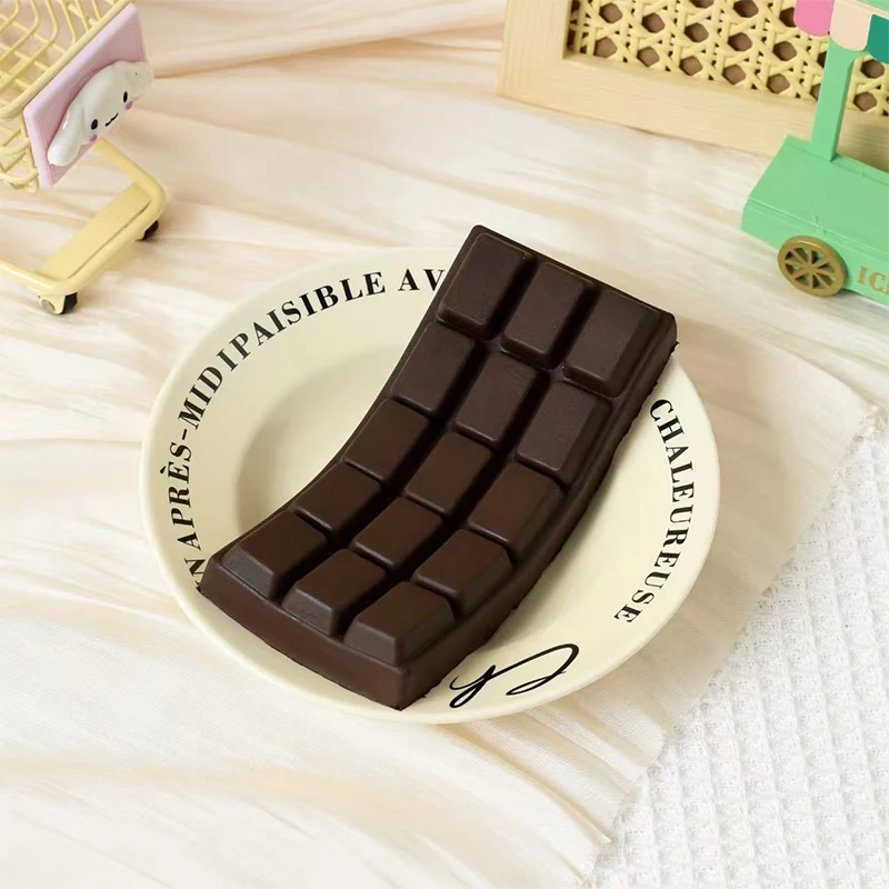 Ultra Slow Rising PU Squishy Chocolate Bar Soft Squeeze Stress Relief Realistic Simulation Food Fidget For Anxiety Relief