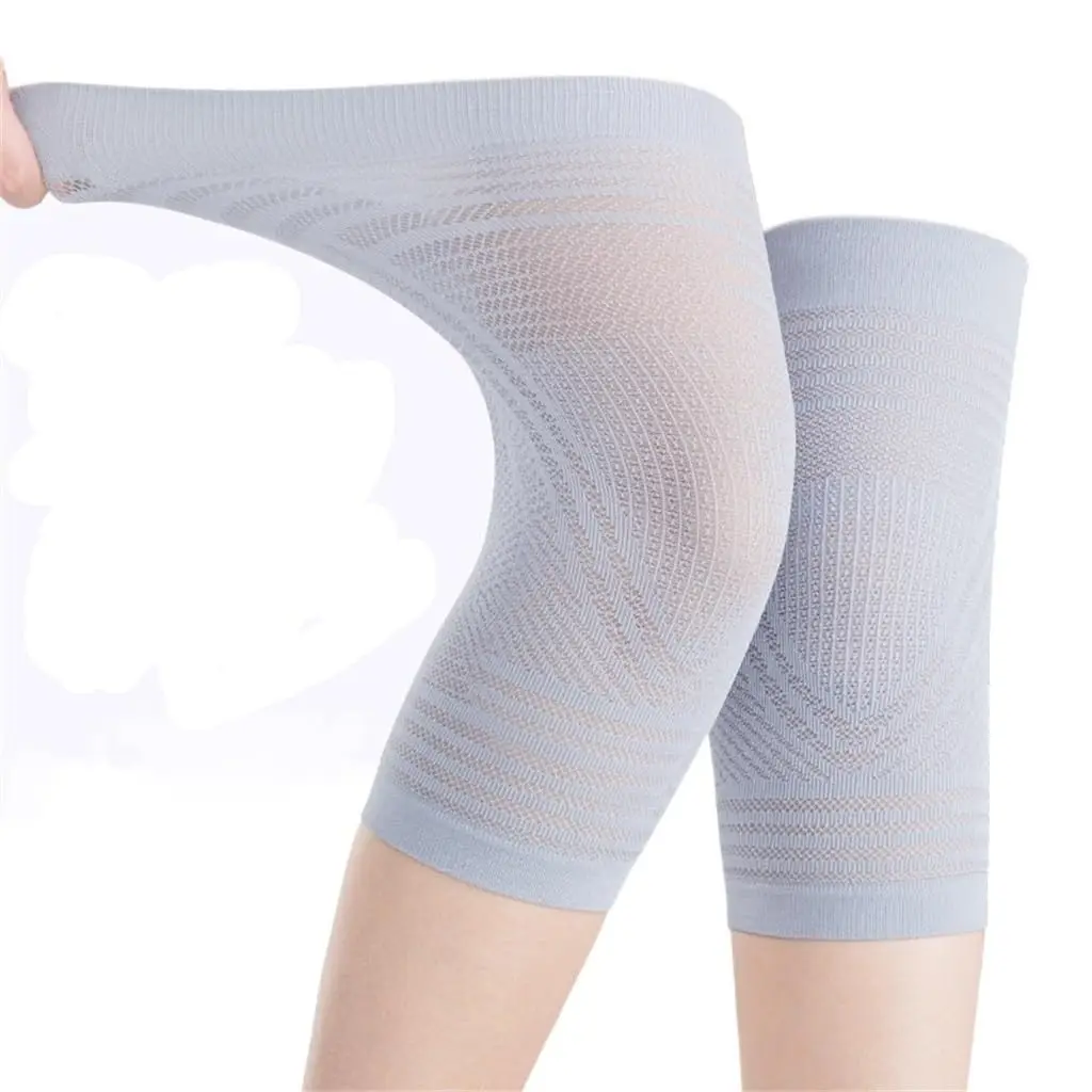 1Pair Summer Knee Cover Breathable Non-slip Joint Pain Relief Compression Kneepads Air Conditioning Thin Warm Knee Brace