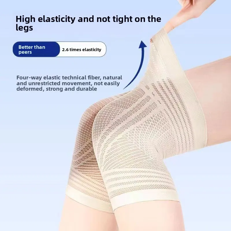 1Pair Summer Knee Cover Breathable Non-slip Joint Pain Relief Compression Kneepads Air Conditioning Thin Warm Knee Brace