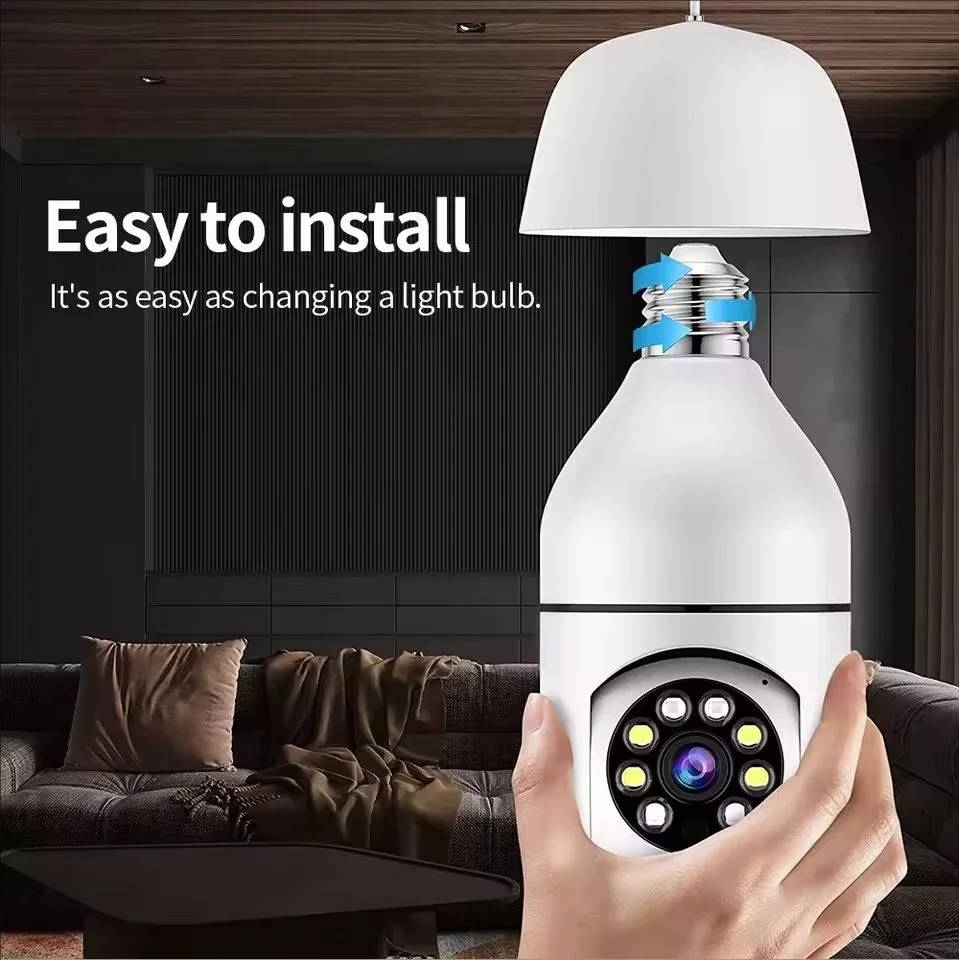 4G WiFi IP Camera E27 Bulb Cam 3MP Wireless Baby Monitor AI Tracking Security Video Surveillance Pet Cam SmartLife Indoor