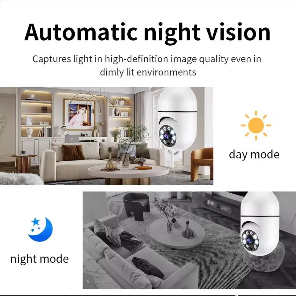 4G WiFi IP Camera E27 Bulb Cam 3MP Wireless Baby Monitor AI Tracking Security Video Surveillance Pet Cam SmartLife Indoor