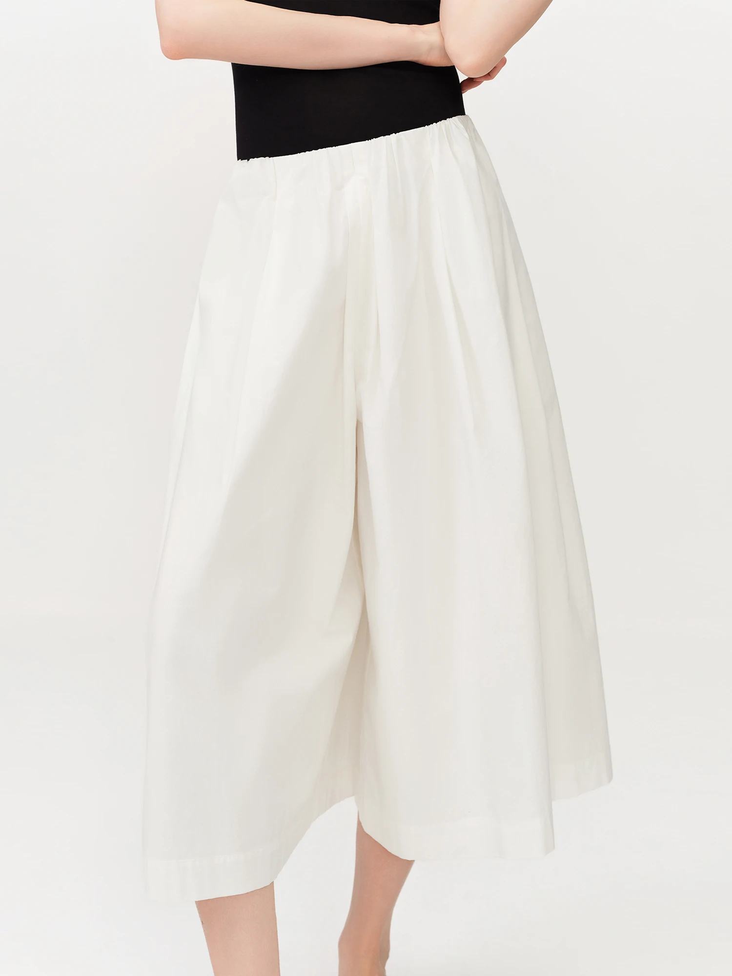 FSLE Cozy Cotton Casual Pants Wide-Leg Fit for Women's Summer 2026 New Arrival A-line Silhouette for Casual Outfits Resort Pants
