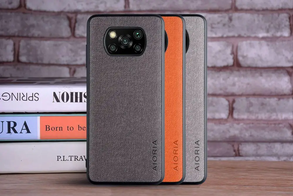 Case for Xiaomi Poco X3 NFC X3 Pro coque Luxury textile Leather skin soft phone cover for xiaomi poco x3 nfc case funda capa