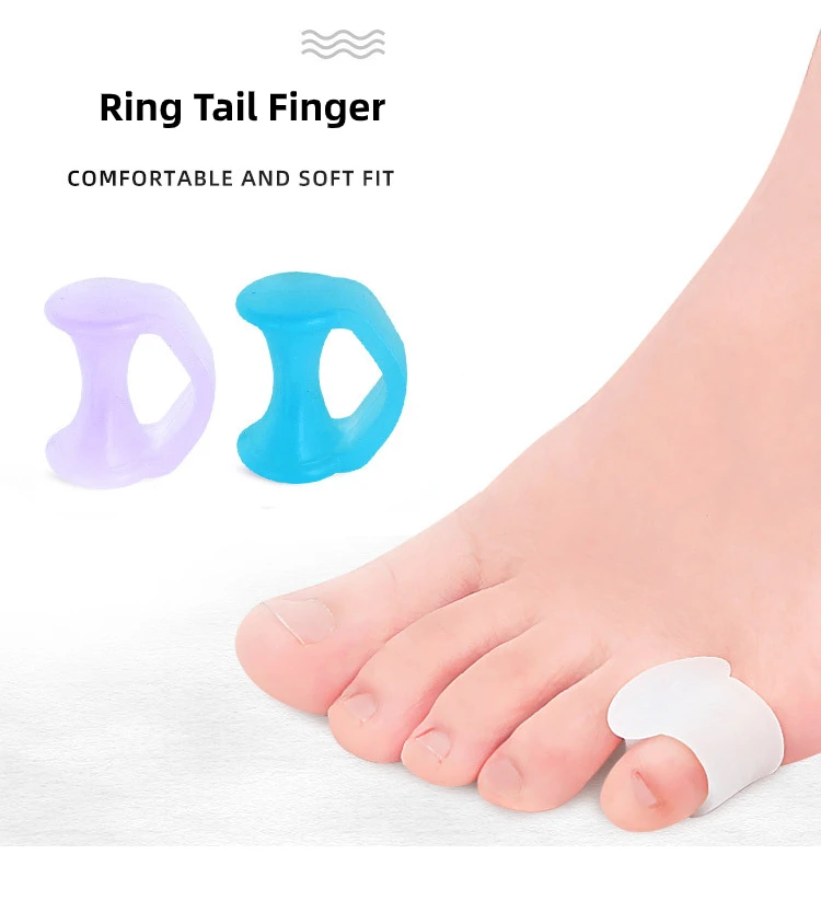 2pcs=1pair Separator Finger Feet Care Protector Silicone Toe Orthopedic Products Bunion Corrector Hallux Valgus For Pedicure