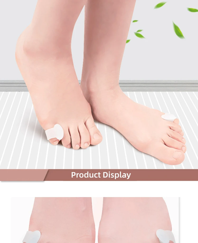 2pcs=1pair Separator Finger Feet Care Protector Silicone Toe Orthopedic Products Bunion Corrector Hallux Valgus For Pedicure