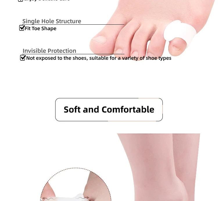 2pcs=1pair Separator Finger Feet Care Protector Silicone Toe Orthopedic Products Bunion Corrector Hallux Valgus For Pedicure