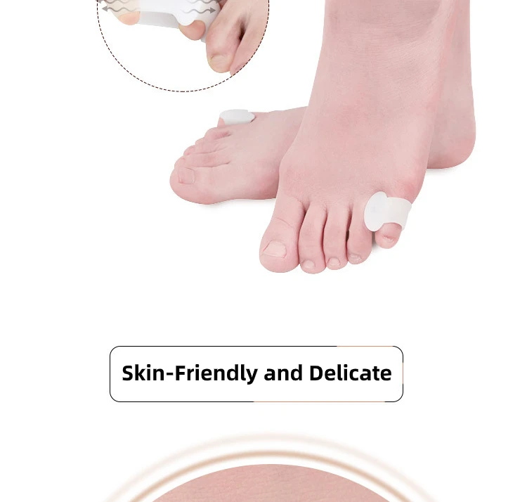2pcs=1pair Separator Finger Feet Care Protector Silicone Toe Orthopedic Products Bunion Corrector Hallux Valgus For Pedicure