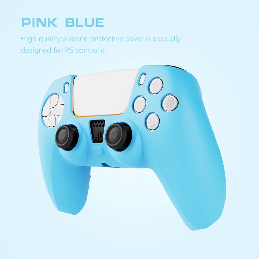 For PS5 Silicone Soft Cover Case Comfortable Hand Feeling Controller Holder Skin Shell Protector For Playstation5 Gamepad Case