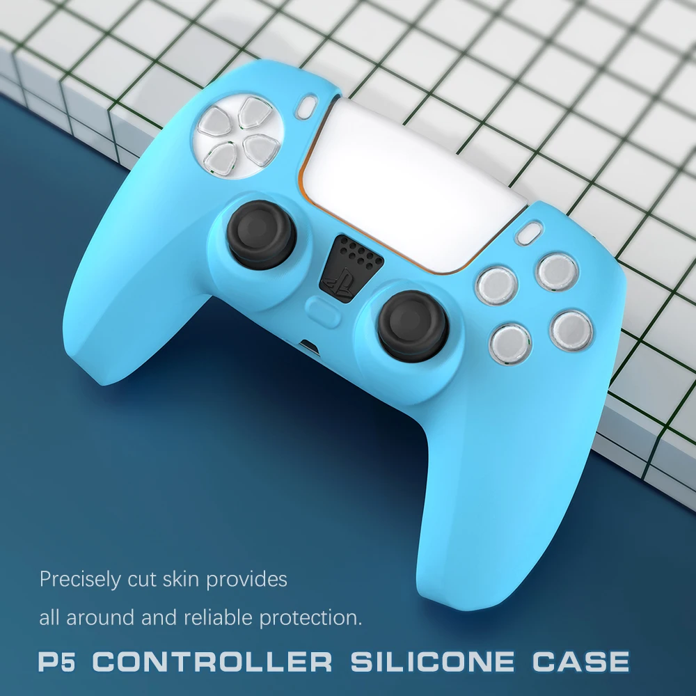 For PS5 Silicone Soft Cover Case Comfortable Hand Feeling Controller Holder Skin Shell Protector For Playstation5 Gamepad Case