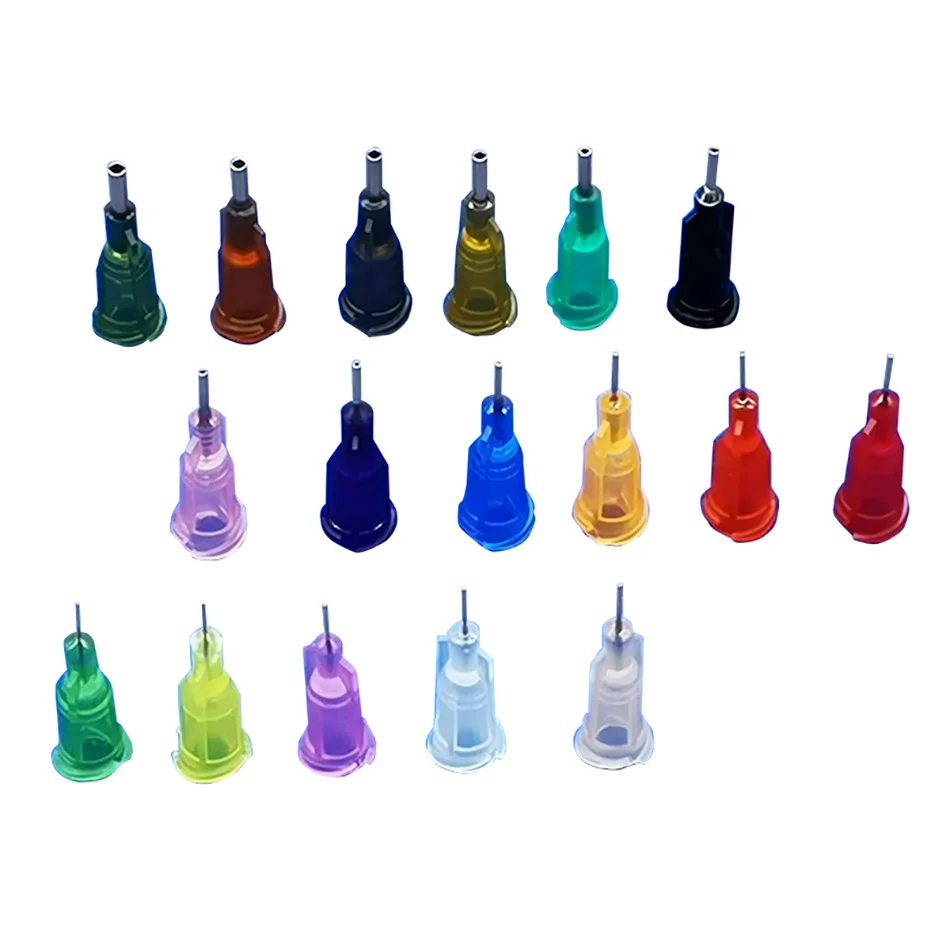 50pcs Luer Lock Syringes Screw Needle Tips Liquid Dispenser Syringe Needles 14G 20G,21G 22G,23G,24G,25G Mixing Many Liquid