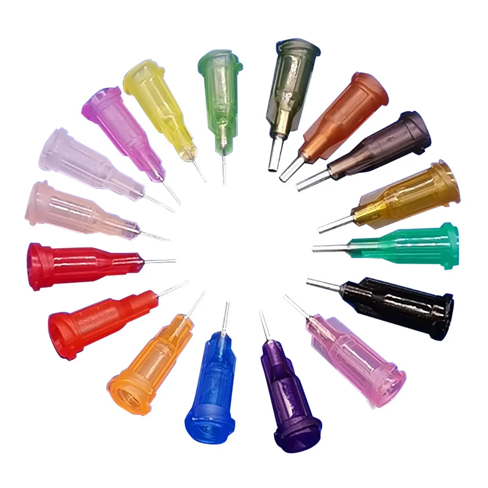 50pcs Luer Lock Syringes Screw Needle Tips Liquid Dispenser Syringe Needles 14G 20G,21G 22G,23G,24G,25G Mixing Many Liquid