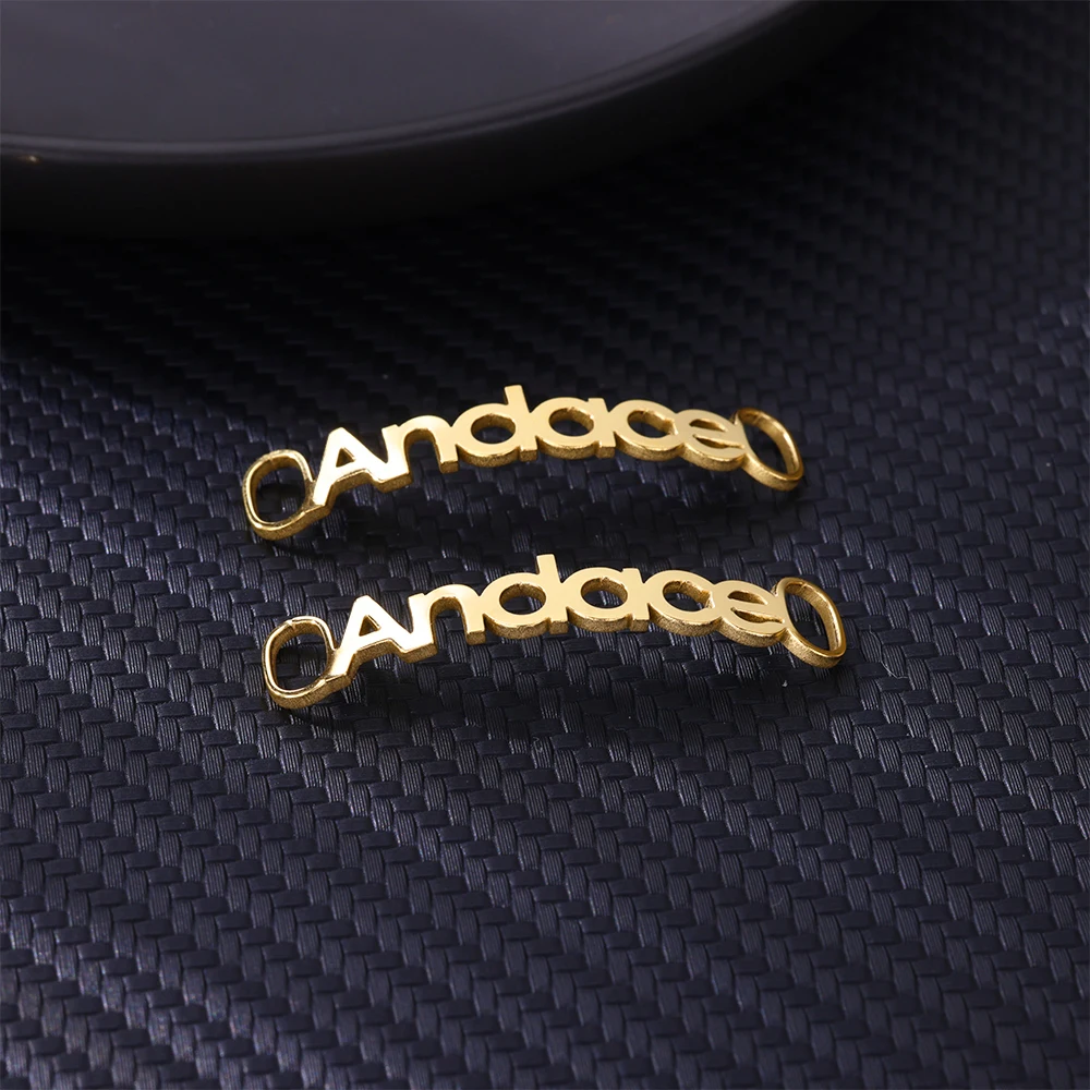Custom Name Shoe Buckles Stainless Steel Customized Shoelace Buckle Personalized Decoration Charm Sneaker Accessories Jewelry