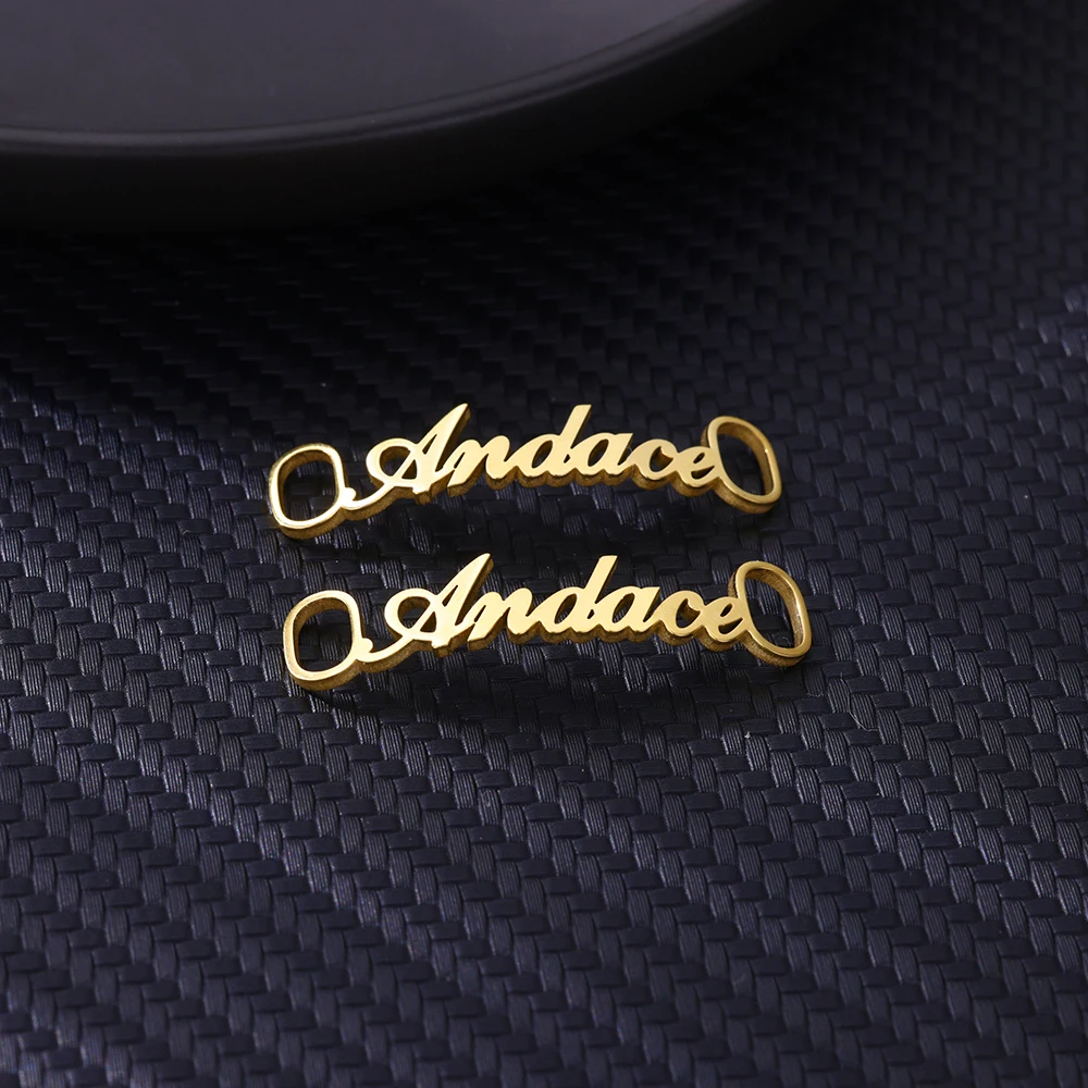 Custom Name Shoe Buckles Stainless Steel Customized Shoelace Buckle Personalized Decoration Charm Sneaker Accessories Jewelry
