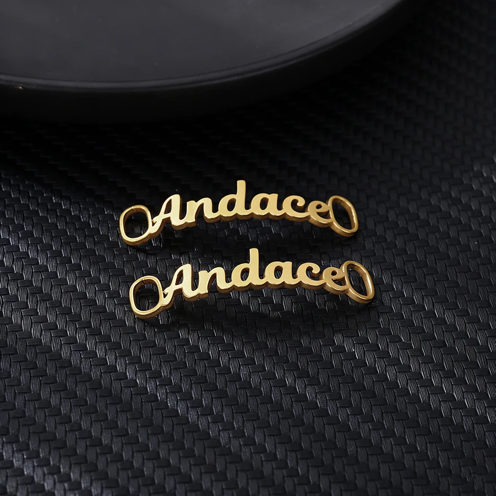 Custom Name Shoe Buckles Stainless Steel Customized Shoelace Buckle Personalized Decoration Charm Sneaker Accessories Jewelry