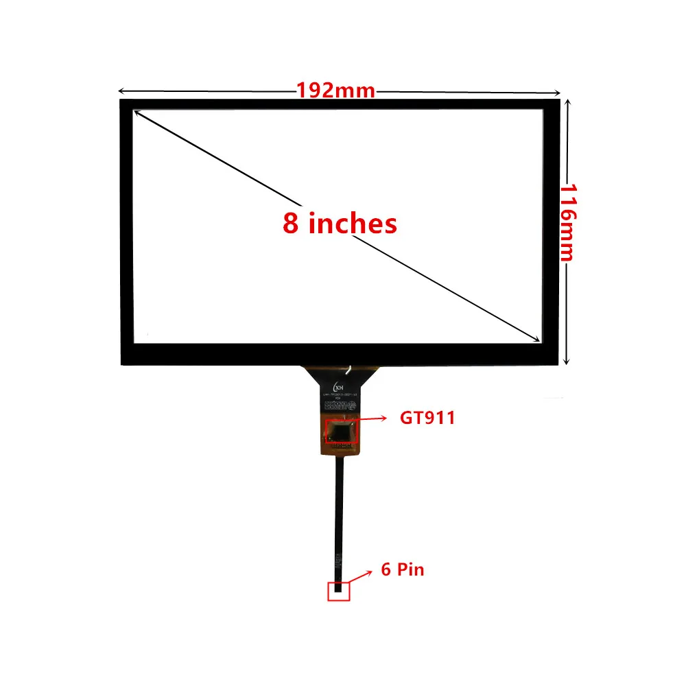 3.5/4.3/5/6.5/7/8/9 Inch Universal Capacitive Touchscreen Digitizer For Car Navigation Multimedia Touch Panel Glass