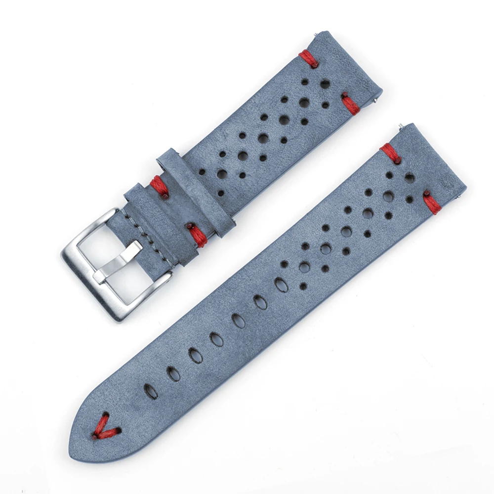 Onthelevel Leather Watch Strap 18mm 20mm 22mm 24mm Gray Color Watch Band Quick Release Watch Bands Replacement