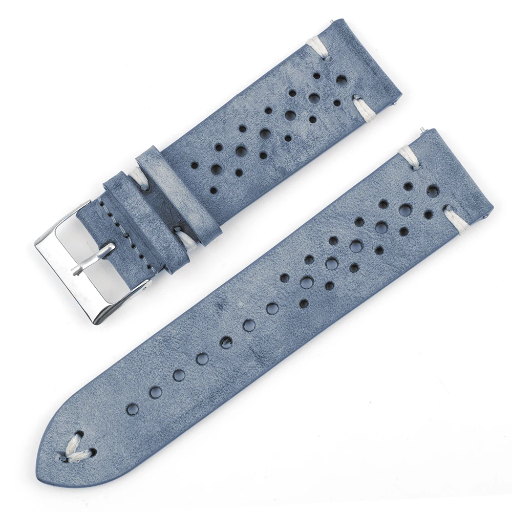Onthelevel Leather Watch Strap 18mm 20mm 22mm 24mm Gray Color Watch Band Quick Release Watch Bands Replacement