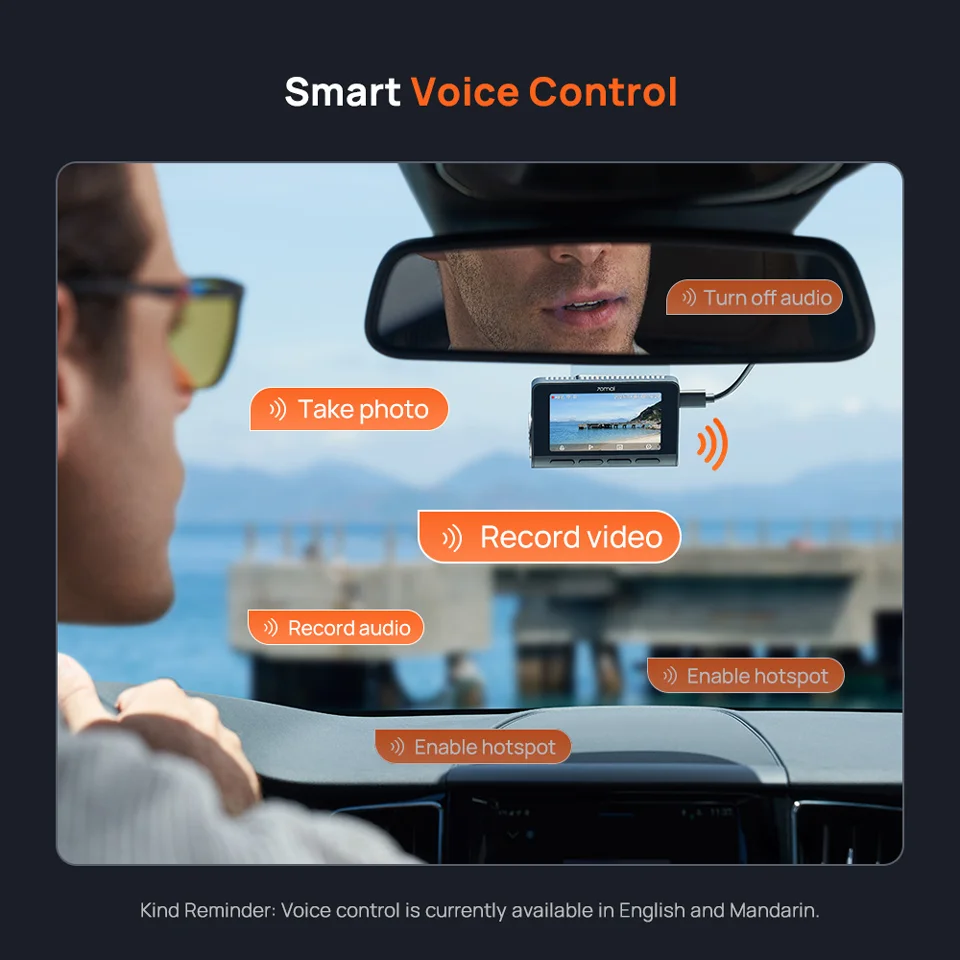 70mai 4K Dash Cam A800SE Upgraded Version Supercapatior Voice Control GPS ADAS Wifi 6 Car Recorder 70mai A800SE Support 4G LTE