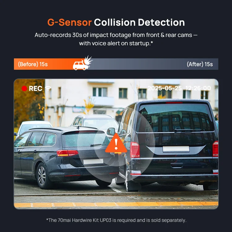 70mai 4K Dash Cam A800SE Upgraded Version Supercapatior Voice Control GPS ADAS Wifi 6 Car Recorder 70mai A800SE Support 4G LTE