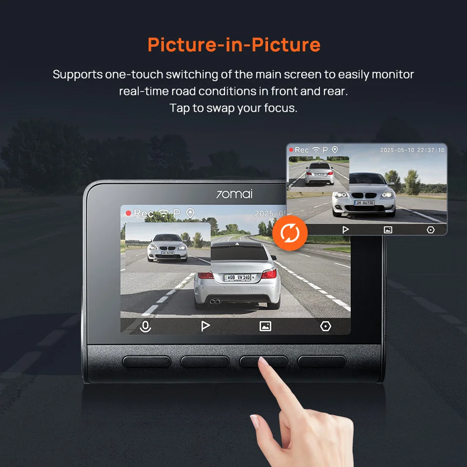 70mai 4K Dash Cam A800SE Upgraded Version Supercapatior Voice Control GPS ADAS Wifi 6 Car Recorder 70mai A800SE Support 4G LTE