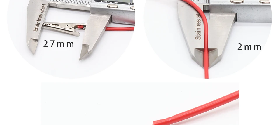 10pcs2pcs Line length 45cm Crocodile clip number 28mm Double-ended Crocodile Clips Cable Alligator Clips Wire Testing Wire Clip