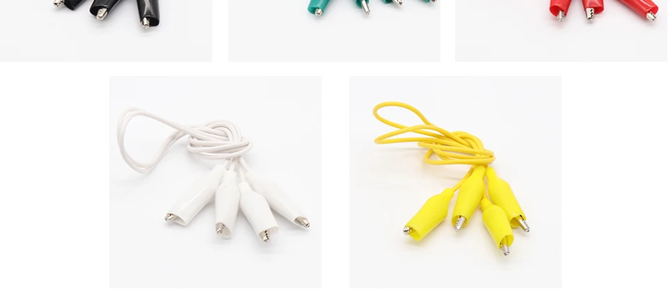 10pcs2pcs Line length 45cm Crocodile clip number 28mm Double-ended Crocodile Clips Cable Alligator Clips Wire Testing Wire Clip