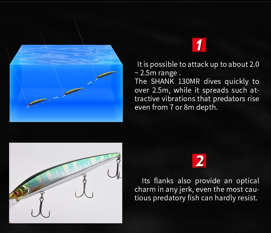 ALLBLUE SHANKS 130MR SP Fishing Lure Suspend Jerkbait 23g Weight Moving Systerm Long Cast Wobbler 2.5m Minnow Bass Pike Tackle