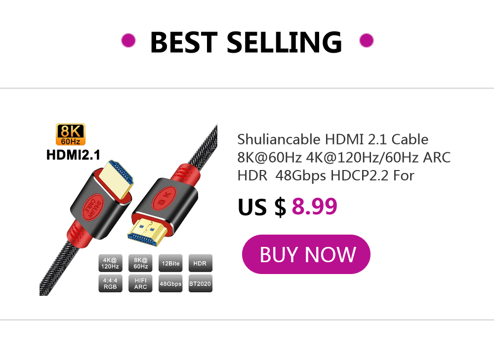 Shuliancable HDMI Cable 2.0 4K 60Hz Cable 1m 2m 3m 5m 10m 15m 20m Splitter Switcher HD TV Laptop PS4 Computer Xbox