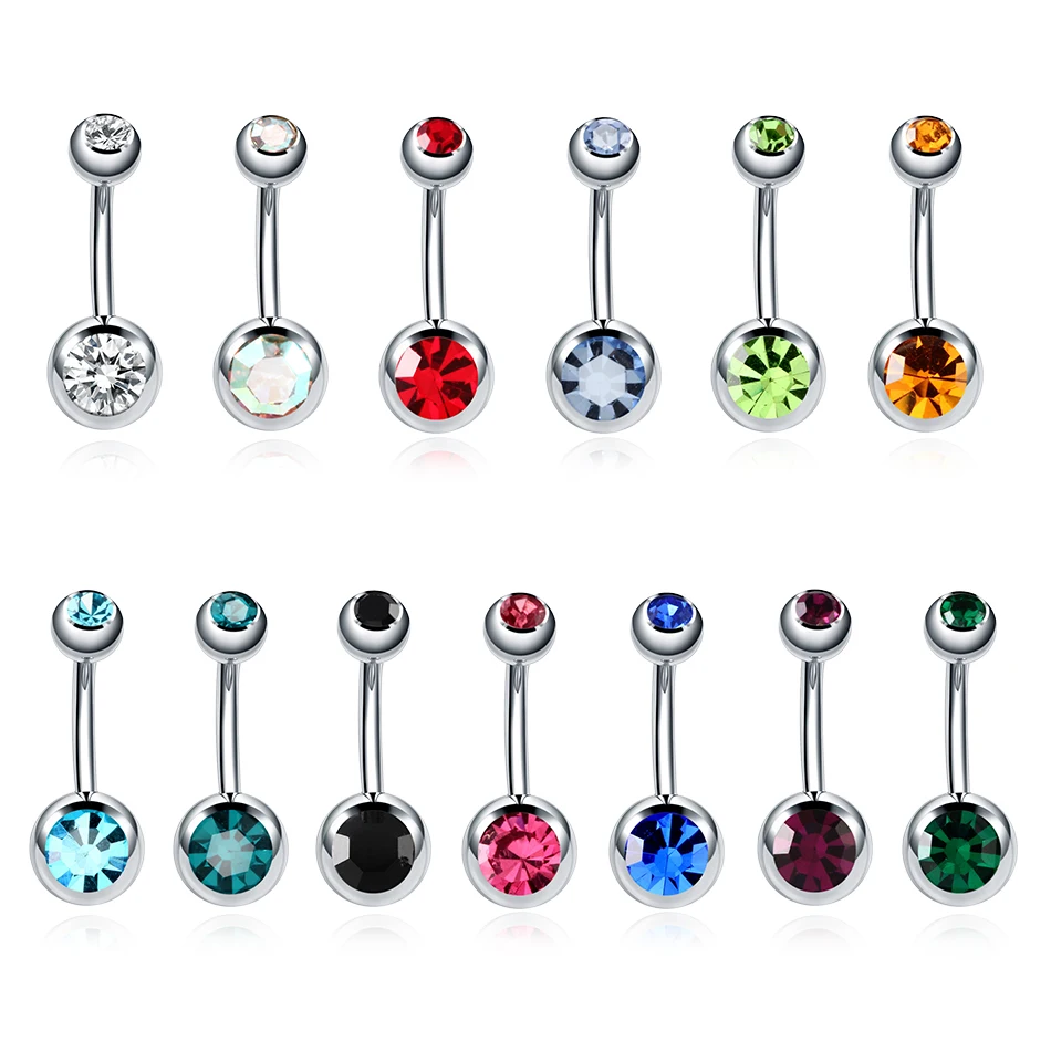 1PC Surgical Steel Navel Earring Belly Piercing Sexy Piercing Ombligo Gem Ear Piercings Navel Earring Body Jewelry Pircings