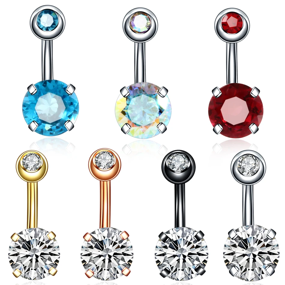 1PC Surgical Steel Navel Earring Belly Piercing Sexy Piercing Ombligo Gem Ear Piercings Navel Earring Body Jewelry Pircings