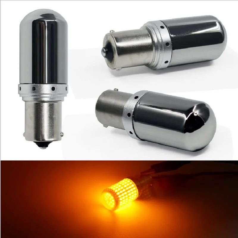 1pcs S25 Canbus 1156 BA15S P21W BAU15S PY21W 1157 7443 T20 7440 W21W LED Bulbs 3014 144smd Turn Signal Lights Brake Lamp 12V 24V