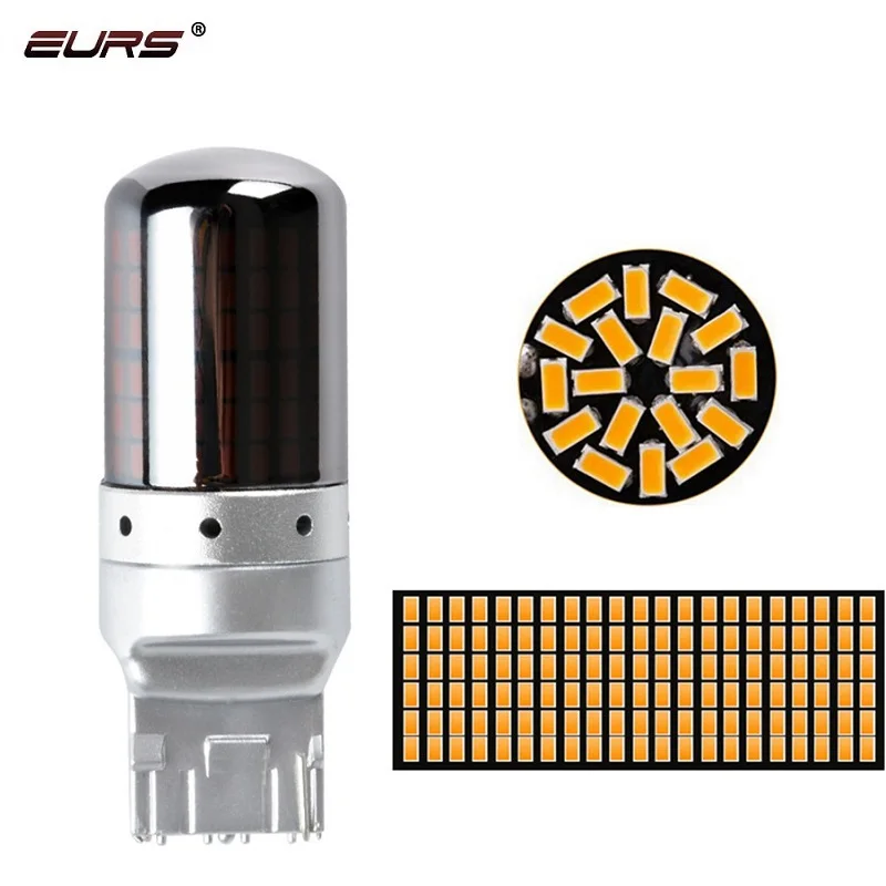 1pcs S25 Canbus 1156 BA15S P21W BAU15S PY21W 1157 7443 T20 7440 W21W LED Bulbs 3014 144smd Turn Signal Lights Brake Lamp 12V 24V