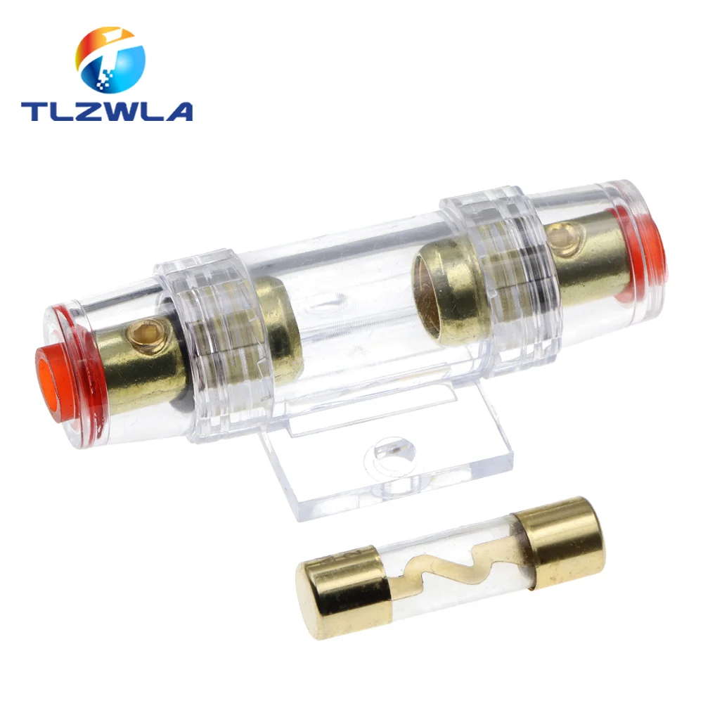 1Set 30A 40A 50A 60A 70A 80A 100A AGU 10*38MM Fuse & Holder Car Audio Refit Fuse Holder Car Stereo Audio Circuit Breaker Inline
