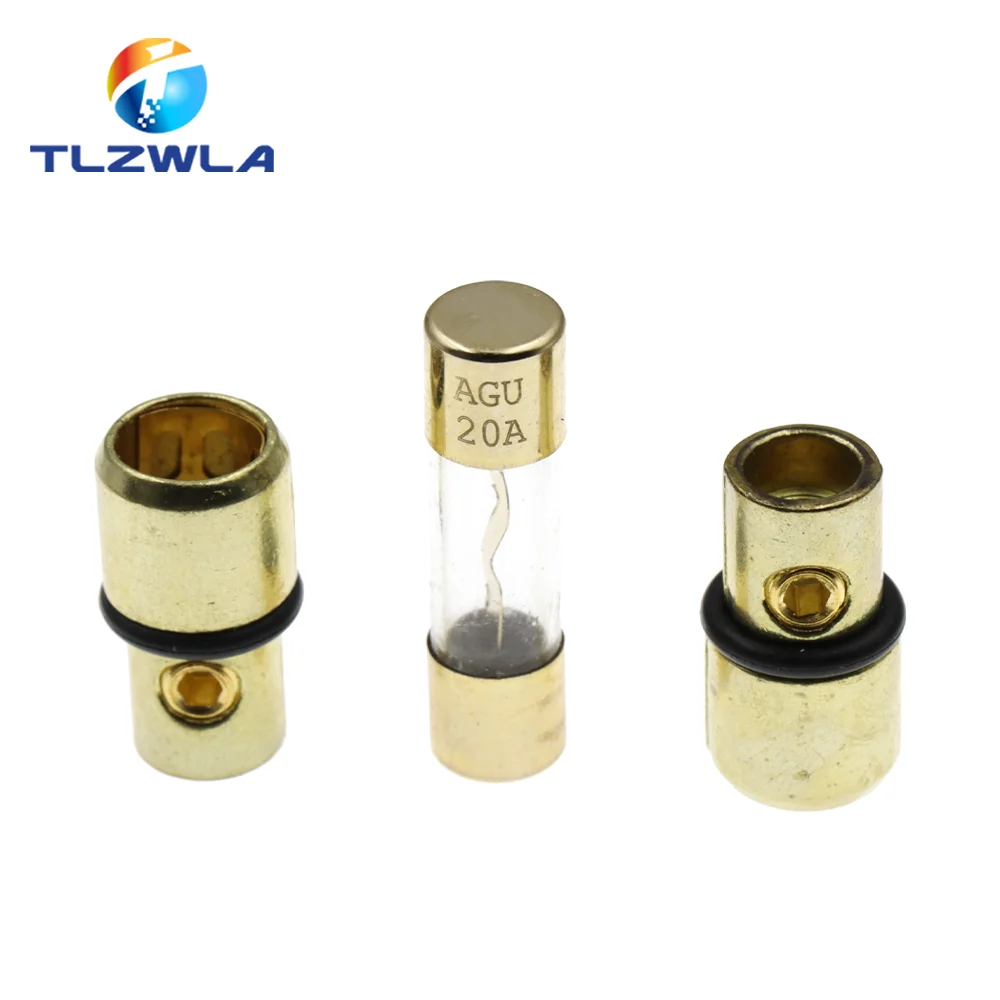 1Set 30A 40A 50A 60A 70A 80A 100A AGU 10*38MM Fuse & Holder Car Audio Refit Fuse Holder Car Stereo Audio Circuit Breaker Inline