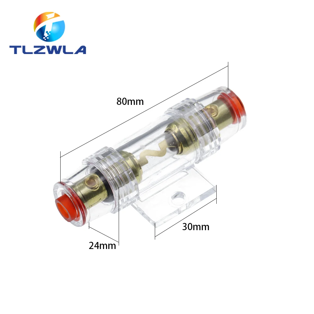 1Set 30A 40A 50A 60A 70A 80A 100A AGU 10*38MM Fuse & Holder Car Audio Refit Fuse Holder Car Stereo Audio Circuit Breaker Inline