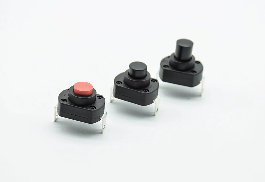 4pcs UPS switch flashlight self locking switch push button micro power switch 6A Height 13.5/15.5/18.5mm