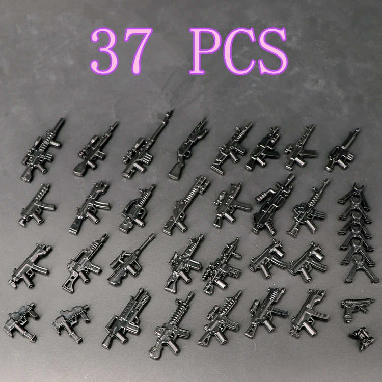 MOC Weaponry Rifle Pistol Equipment Set Guns Military Weapons Compatible Figures Building Block Brick Mini Children Toys Hobbies