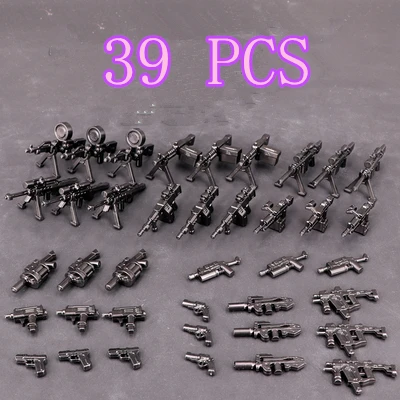 MOC Weaponry Rifle Pistol Equipment Set Guns Military Weapons Compatible Figures Building Block Brick Mini Children Toys Hobbies