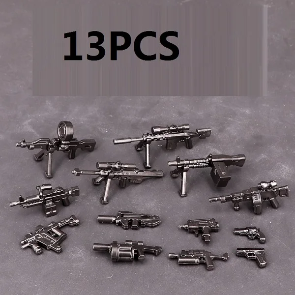 MOC Weaponry Rifle Pistol Equipment Set Guns Military Weapons Compatible Figures Building Block Brick Mini Children Toys Hobbies