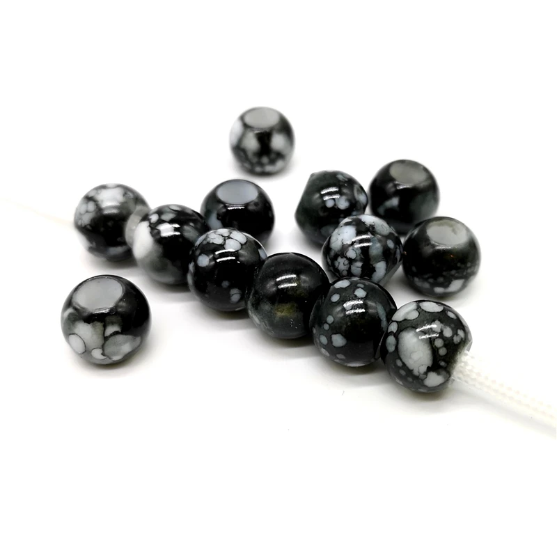 12mm Big Hole Round Beads for Jewelry Making Acrylic Beads Multicolor Loose Bead Jewelry DIY Accessory # 20pcs/lot