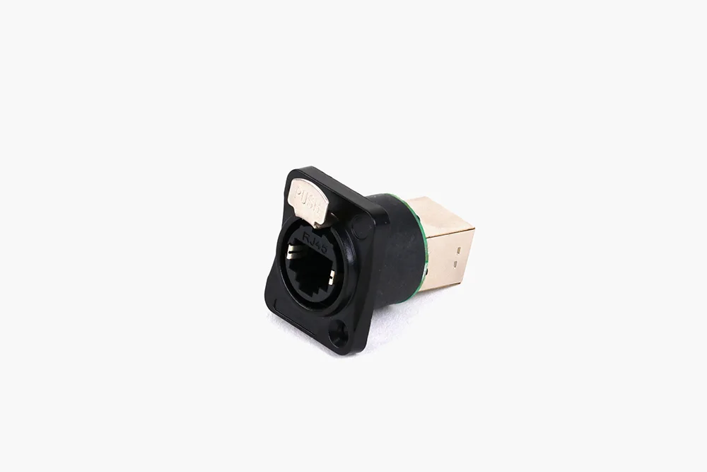 1PC RJ45 Shield Network Connector 8p8c Female Panel Mount Sockets RJ45 Ethernet Connector, Normal&Right Angle styles for options