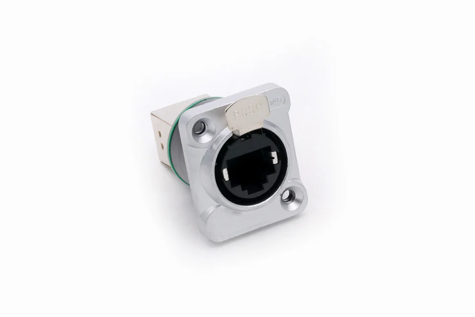 1PC RJ45 Shield Network Connector 8p8c Female Panel Mount Sockets RJ45 Ethernet Connector, Normal&Right Angle styles for options