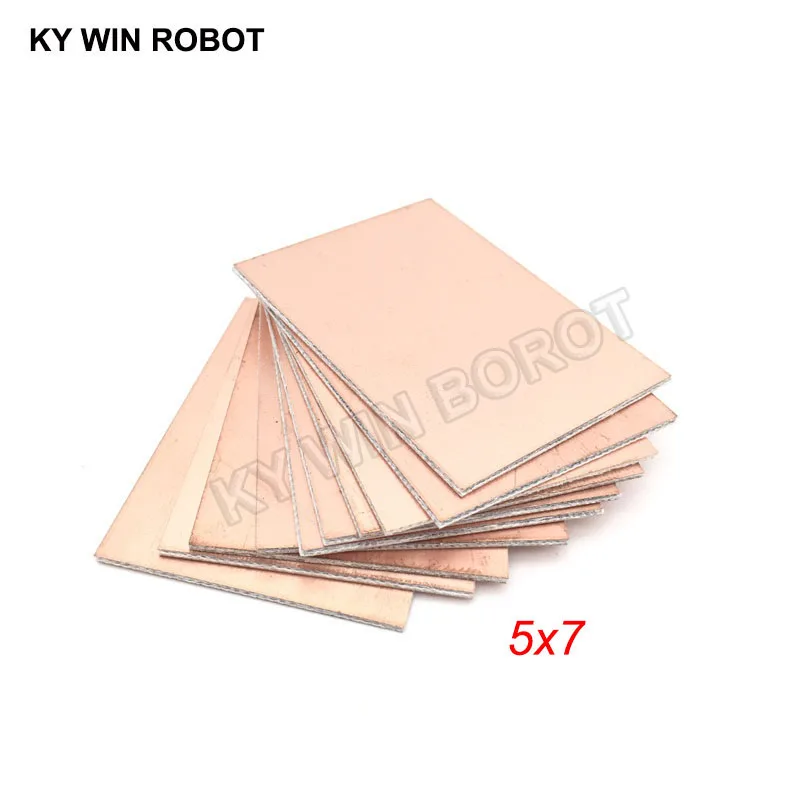 10 pcs FR4 PCB Double Side Copper Clad Plate DIY PCB Kit Laminate Circuit Board 5x7cm