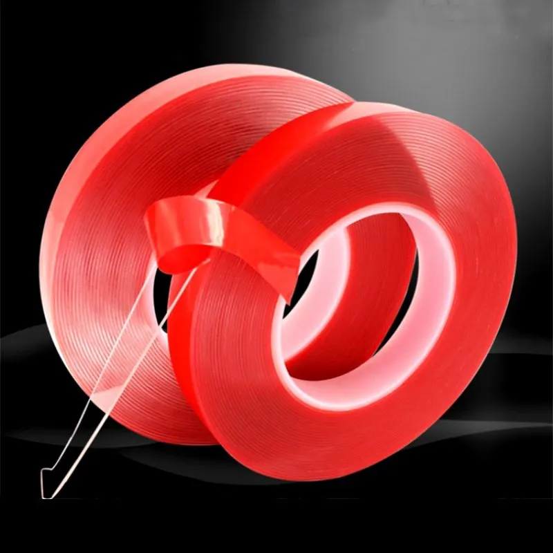 3/5/8/10/12/15/20/30/35/40/50/60mm Double Sided Adhesive Tape Acrylic Transparent No Traces Sticker LED Strip Car Fixed Tablet