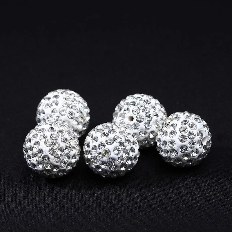 10mm 19 Colors Czech Crystal Rhinestones Pave Clay Round Disco Ball Loose Spacer Beads Bracelet Necklace Earring Making 10pcs/lo