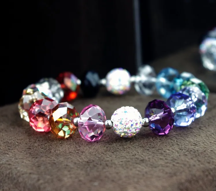 10mm 19 Colors Czech Crystal Rhinestones Pave Clay Round Disco Ball Loose Spacer Beads Bracelet Necklace Earring Making 10pcs/lo